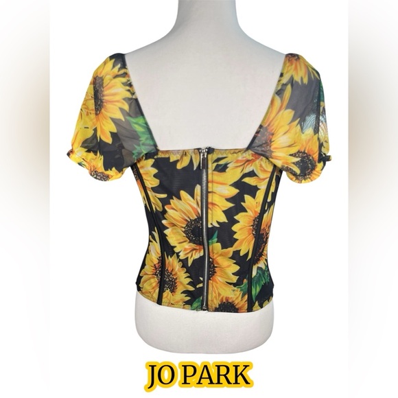 Jo Park | Sunflower Mesh Bustier Corset Top - Picture 2 of 7